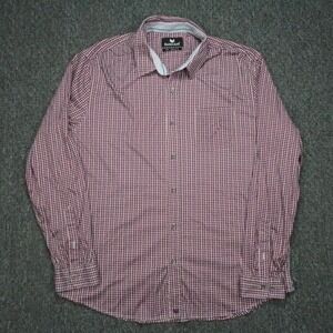 Buttercloth Shirt Mens XXL Red Gingham Check Regular Fit Long Sleeve‎ Button